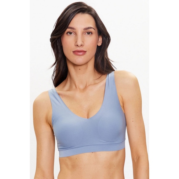 Chantelle Other - NWT New Chantelle Mist Blue Soft Stretch Padded V-Neck Bra Top Size XS/S